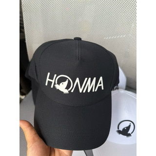 Mũ golf honma 2 màu đen trắng vải golf co dãn thấm hút mồ hôi