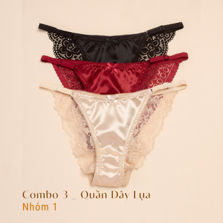 Combo 3 Quần Lót Dây Lụa Nữ Điều Chỉnh Hiện Đại Sang Trọng LAM LUY