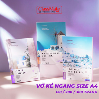 Vở Kẻ Ngang A4 Classmate 120/200/260/360 Trang, Thiết Kế Vintage Bìa Chống Nước, Vở Ghi Chép Viết Tập Dành Cho Học Sinh