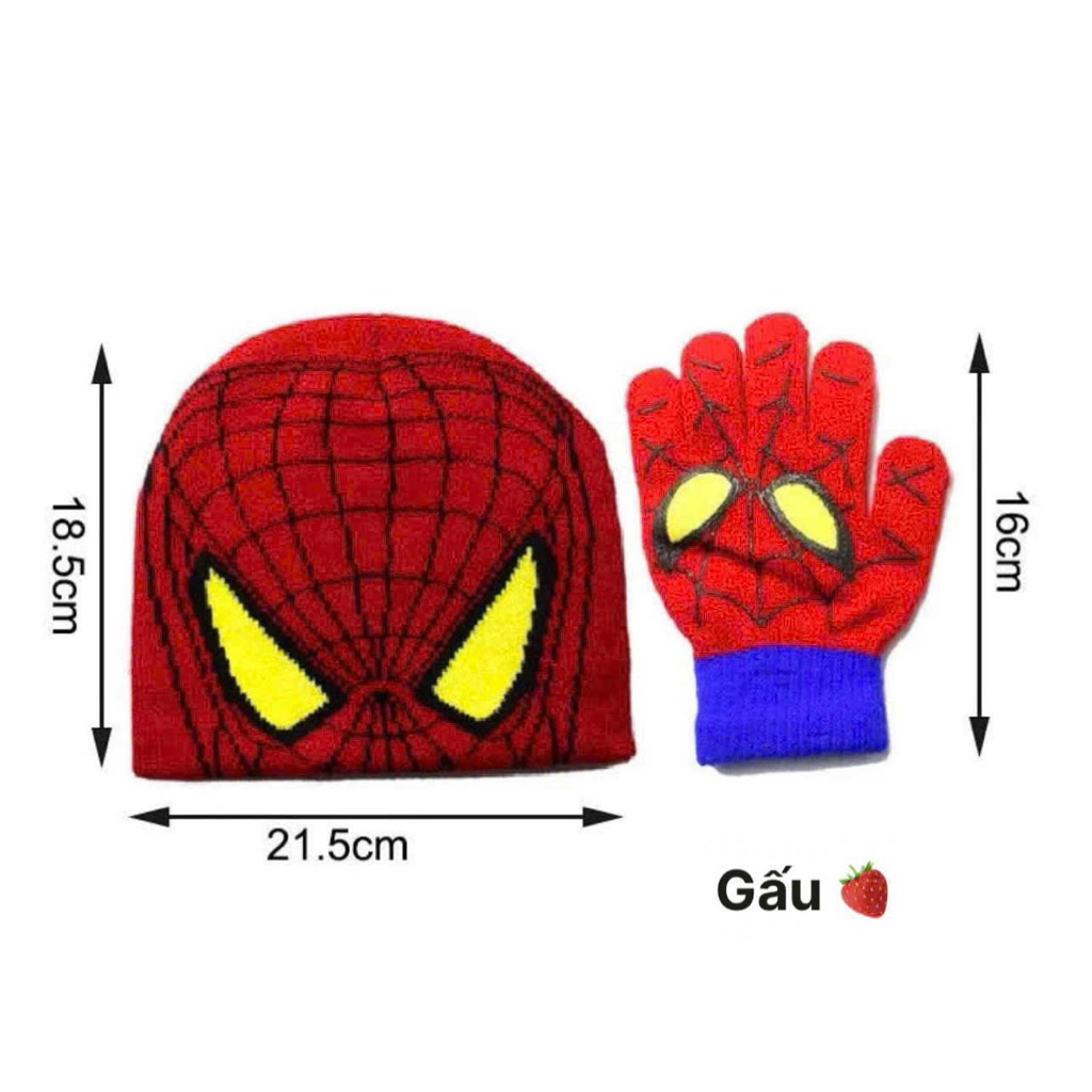 Set mũ + gang tay siêu nhân người nhện
