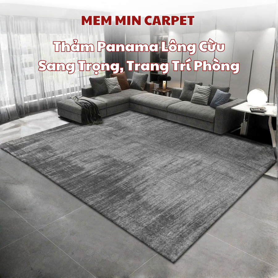 Thảm Panama Lông Cừu Họa Tiết Sang Chảnh, Làm Cho Căn Nhà Thêm Trang Trọng (1) -  MemminCarpet - TH116