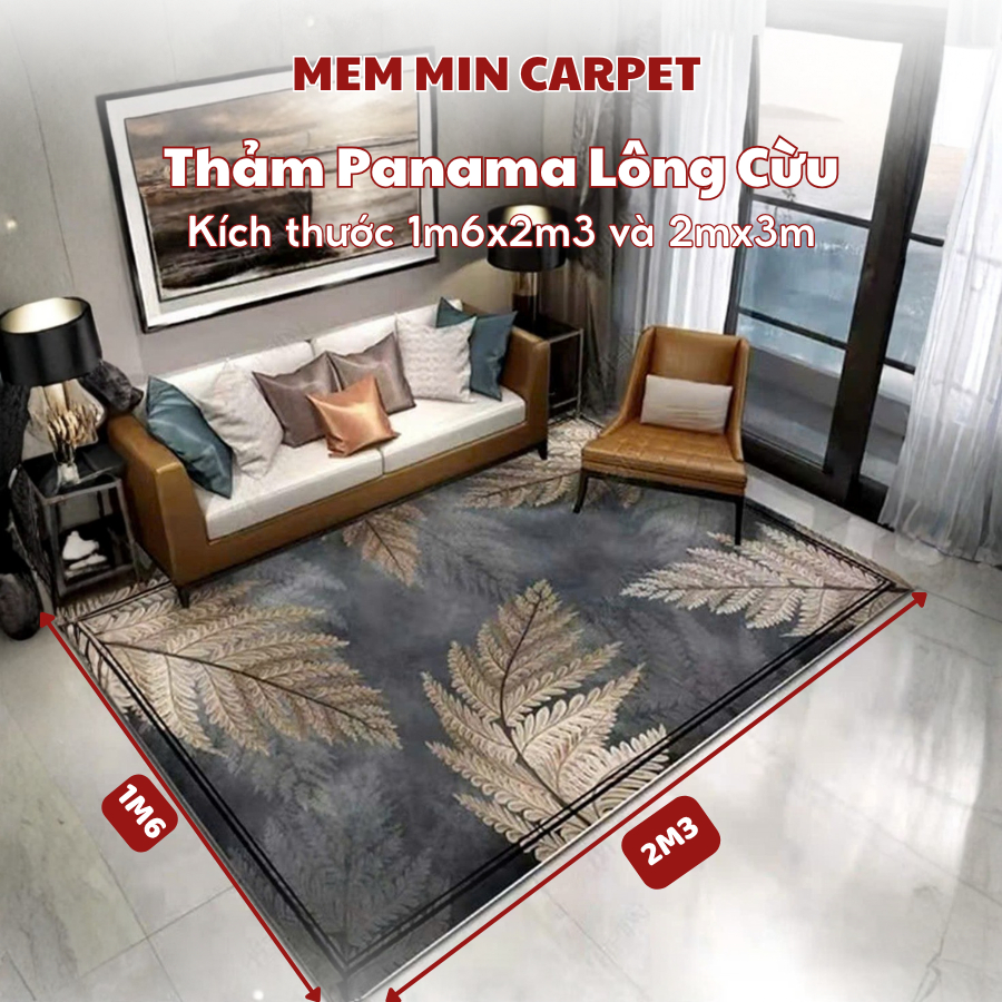 Thảm Lông Nhung Rome Luxury Decor Phòng Khách, Phòng Ngủ, Trang Trí Nhà Cửa - MemMinCarpet - TH115