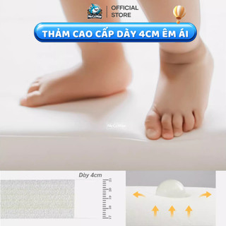 Thảm Cho Bé Bằng Da PU Cao Cấp PAKEY Siêu Êm, Siêu Bền , Đệm Thảm Dày 4cm Phong Cách Hàn Quốc Bảo Hành 1 Năm