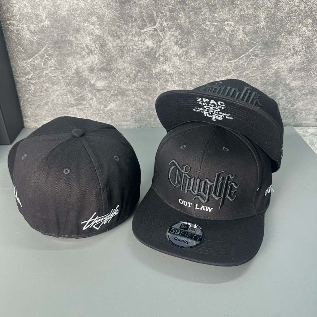 Mũ hiphop bít đuôi in kết dưới 2pac - Nón snapback thêu thuglife thời trang đội ngược nam nữ