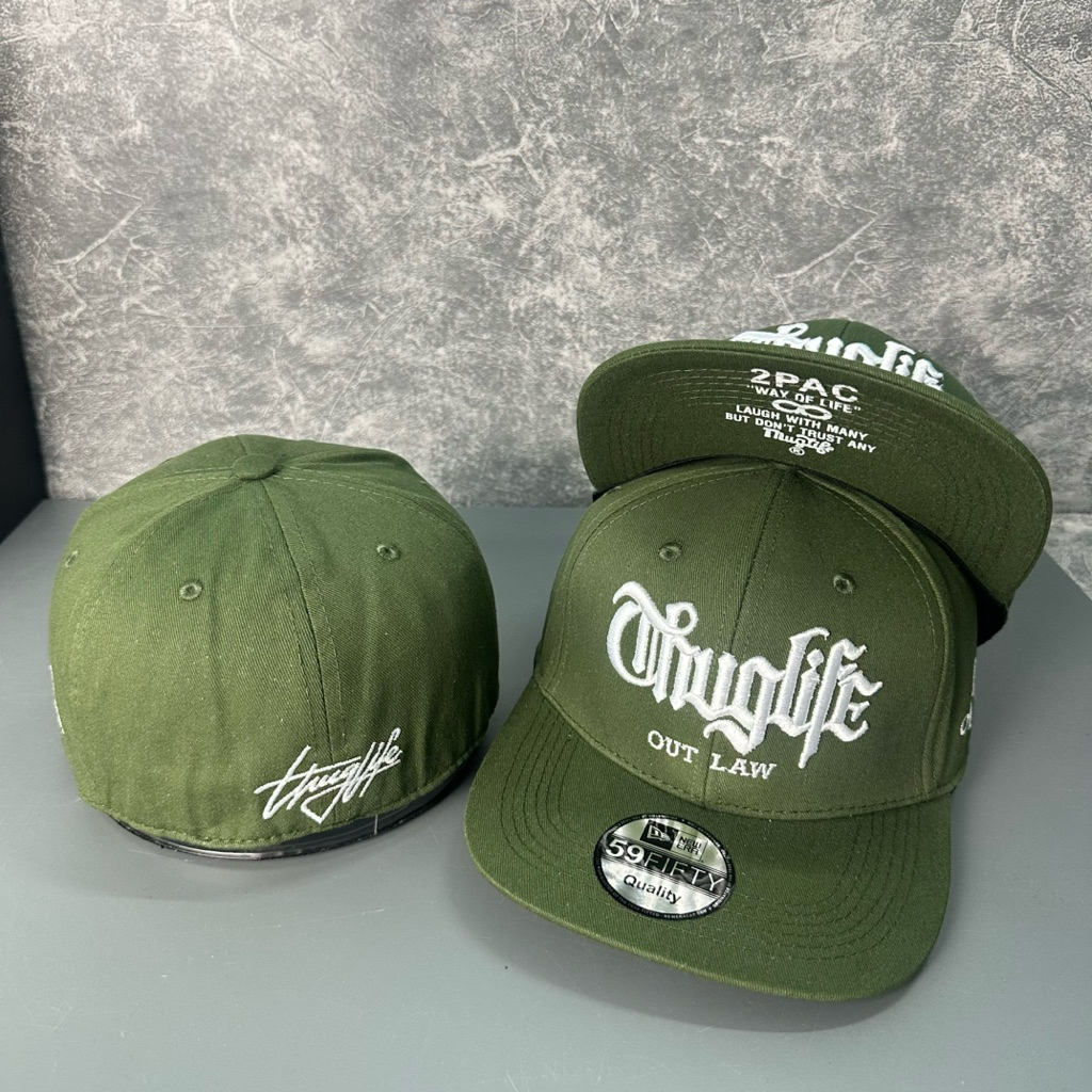 Mũ hiphop bít đuôi in kết dưới 2pac - Nón snapback thêu thuglife thời trang đội ngược nam nữ