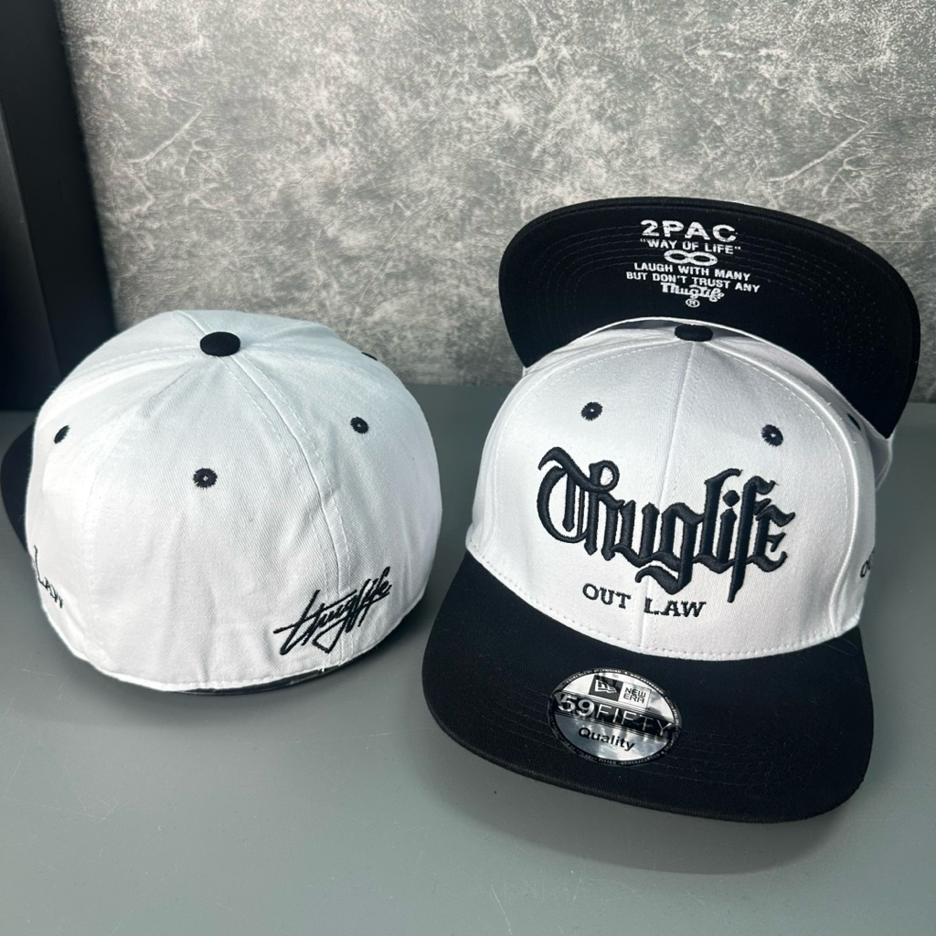 Mũ hiphop bít đuôi in kết dưới 2pac - Nón snapback thêu thuglife thời trang đội ngược nam nữ