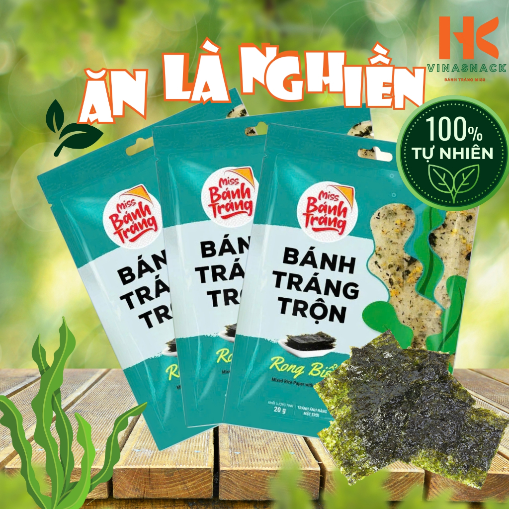 Combo 10 gói Bánh tráng trộn Miss 20g vị rong biển | Shopee Việt Nam