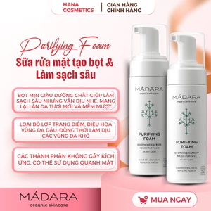 Sữa rửa mặt tạo bọt dịu nhẹ Mádara Purifying Foam 50ml làm sạch sâu