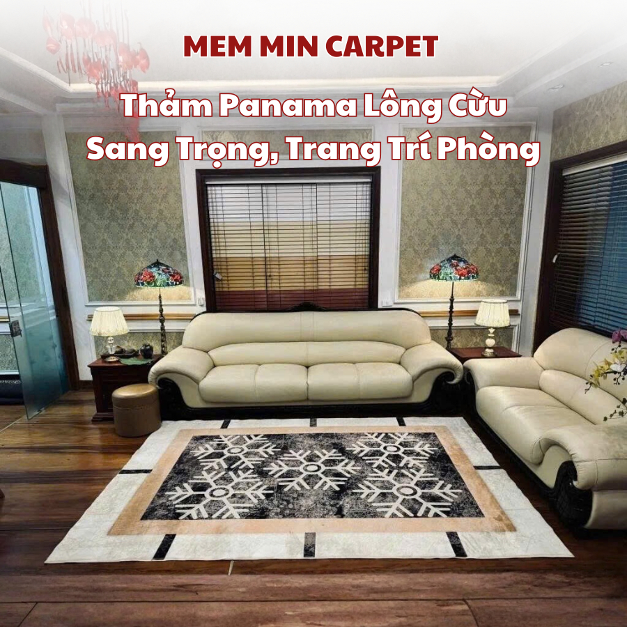 Thảm Lông Nhung Rome Luxury Decor Phòng Khách, Phòng Ngủ, Trang Trí Nhà Cửa - MemMinCarpet - TH115