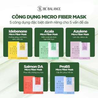 Mặt Nạ Vải Vi Sợi Be'Balance Micro Fiber Mask 3in1 Mặt Nạ Be Belance Dưỡng Ẩm Sáng Da - Bebeau