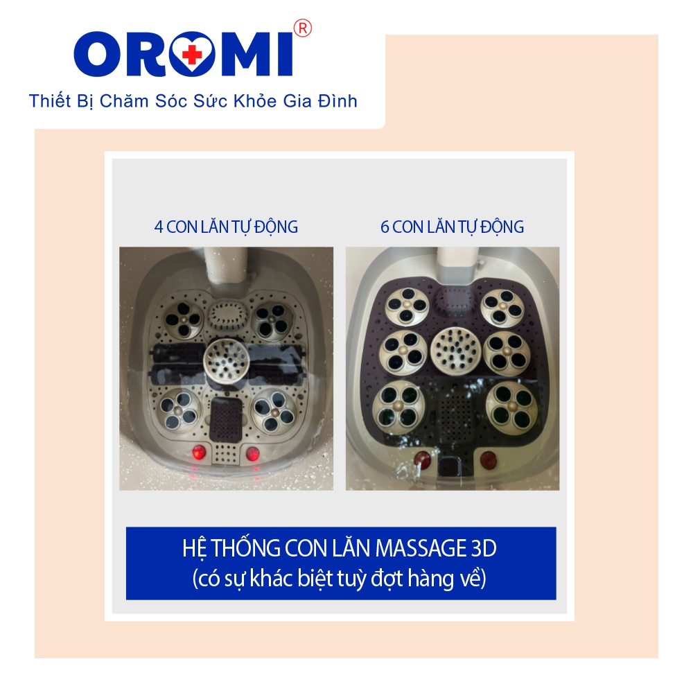 Máy Massage Chân Tự Động Cao Cấp OROMI ORM-530H - Bồn Ngâm Chân Matxa Tạo Sóng Nước Tuần Hoàn