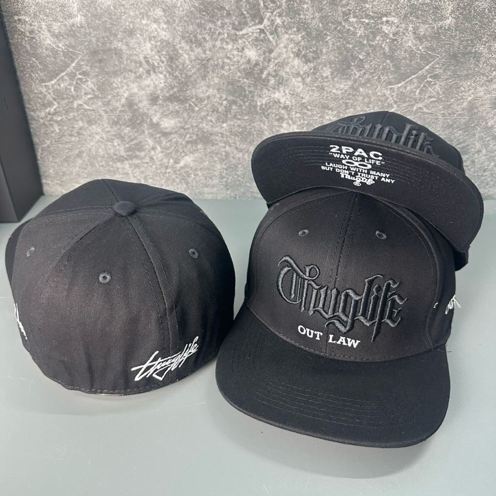 Mũ hiphop bít đuôi mang ngược - Nón snapback 2pac thêu thuglife thời trang cá tính nam nữ