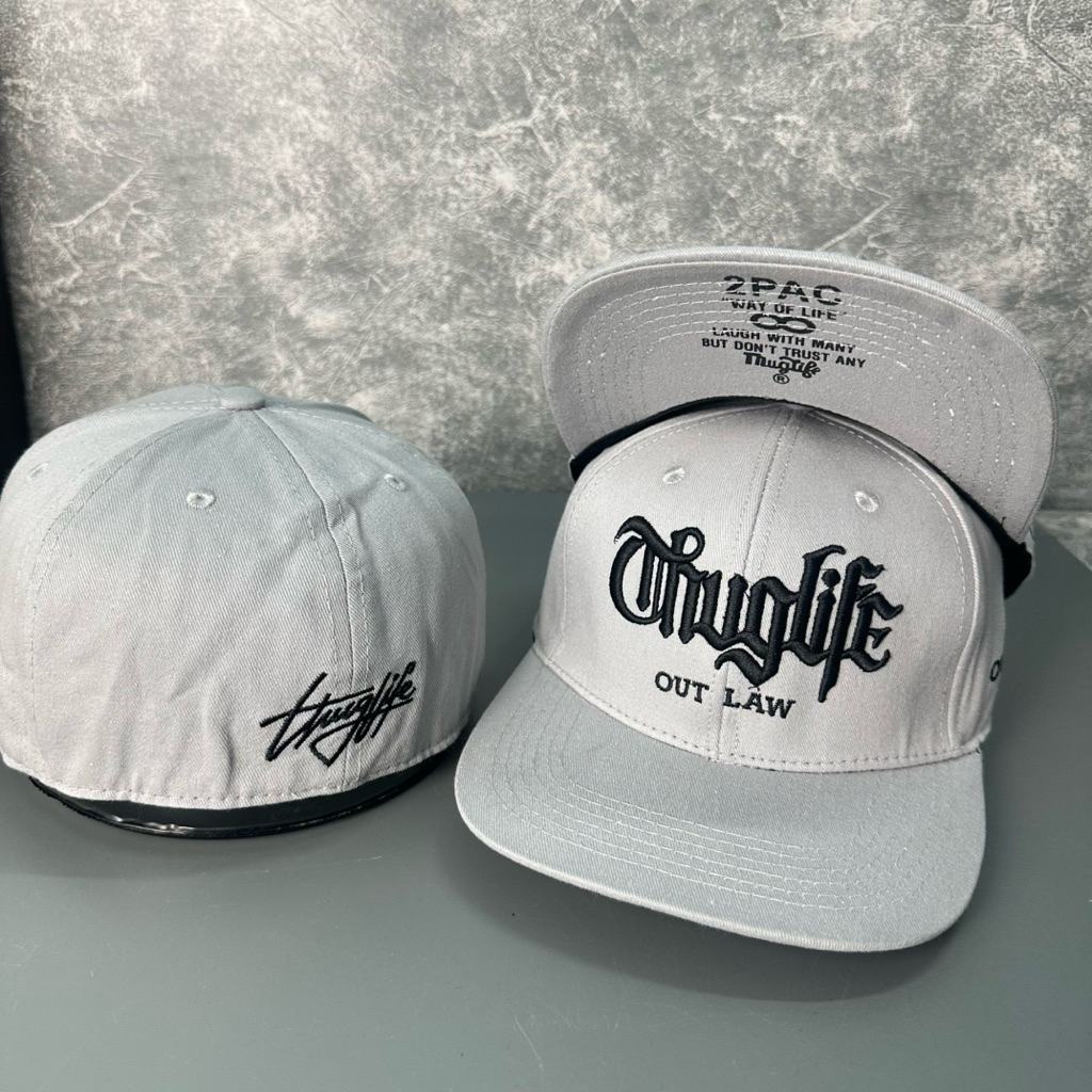 Mũ hiphop bít đuôi mang ngược - Nón snapback 2pac thêu thuglife thời trang cá tính nam nữ