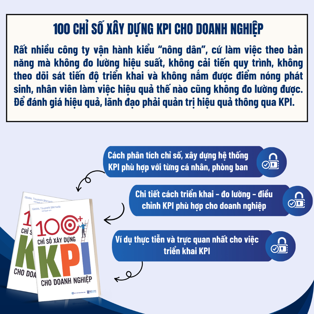 Sách Combo 5 cuốn Trọn bộ Quản trị và vận hành doanh nghiệp từ A - Z: PDCA + OKR + OJT + KPT + 100 chỉ số xây dựng KPI