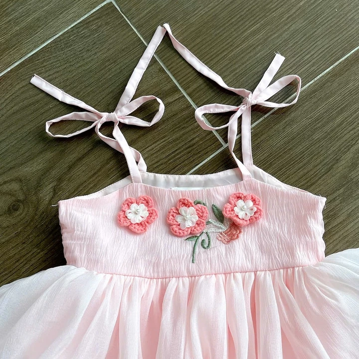 3-11kg Body váy hoa bí hồng RIOKIDS, quần áo cho bé gái sơ sinh đầy tháng thôi nôi BD253