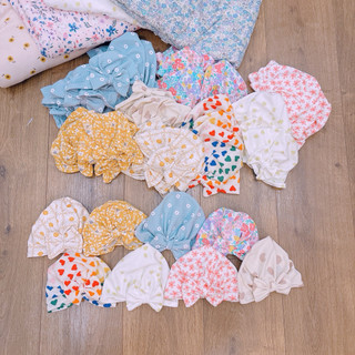 (Trứng 1-12m) Nón turban nơ cho bé gái