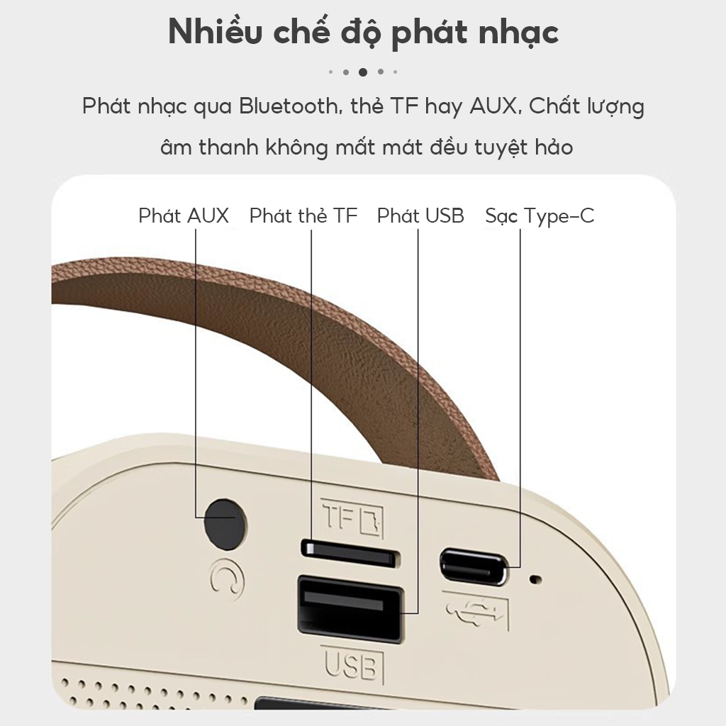 Loa Bluetooth Hát Karaoke Không Dây K12 KYNIO Tặng Kèm 2 Mic Thiết Kế Nhỏ Gọn Để Bàn Đem Đi Du Lịch