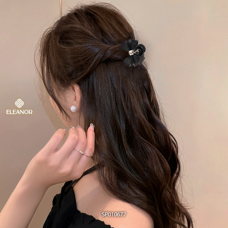 Set kẹp tóc nữ càng cua Eleanor Accessories hình nơ đính đá kẹp tóc nơ tiểu thư phụ kiện tóc 10677
