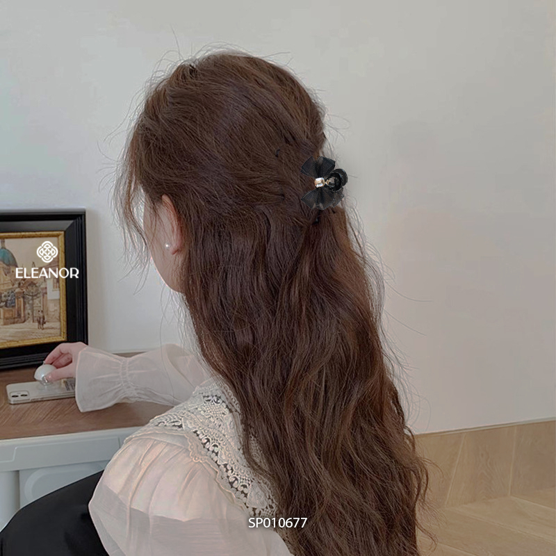 Set kẹp tóc nữ càng cua Eleanor Accessories hình nơ đính đá kẹp tóc nơ tiểu thư phụ kiện tóc 10677