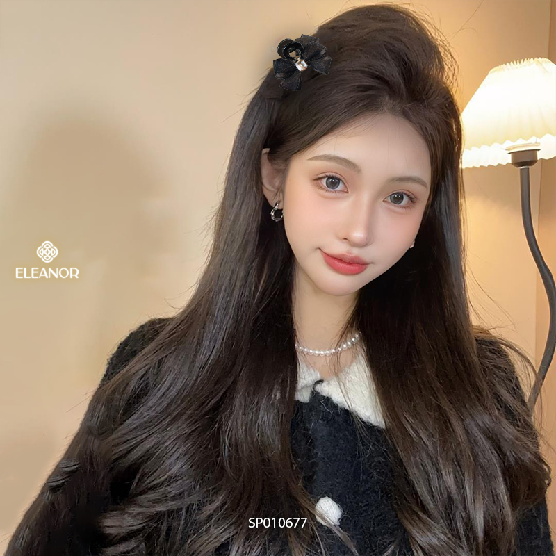 Set kẹp tóc nữ càng cua Eleanor Accessories hình nơ đính đá kẹp tóc nơ tiểu thư phụ kiện tóc 10677