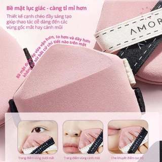 Bông Mút Tán Nền AMORTALS Tie Tie Black Pink Ưa Nước Nở To