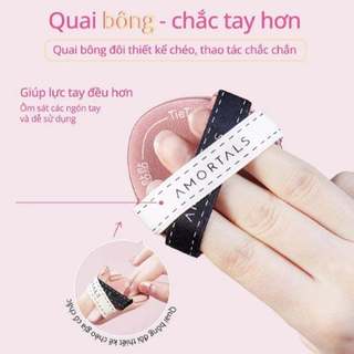 Bông Mút Tán Nền AMORTALS Tie Tie Black Pink Ưa Nước Nở To