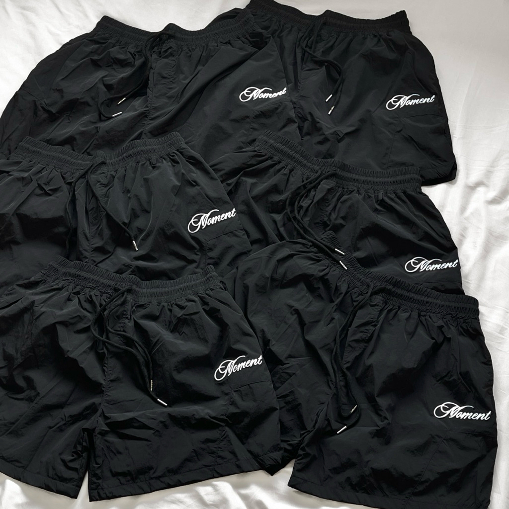 Quần Short Dù MOMENT "WRINKLED NYLON SHORTS" Chất Dù Unisex Thể Thao | BigBuy360 - bigbuy360.vn