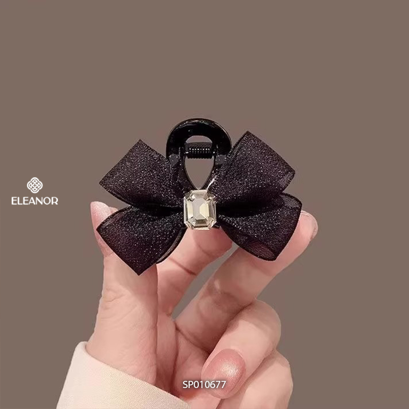 Set kẹp tóc nữ càng cua Eleanor Accessories hình nơ đính đá kẹp tóc nơ tiểu thư phụ kiện tóc 10677