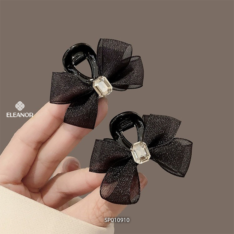 Set kẹp tóc nữ càng cua Eleanor Accessories hình nơ đính đá kẹp tóc nơ tiểu thư phụ kiện tóc 10677