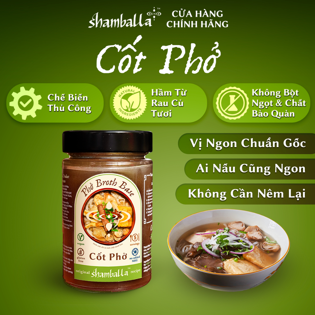 Shamballa Cốt Phở Chay, Hầm Từ Rau Củ Tươi, Trọn Vị Phở Nam - Ăn Chay ...