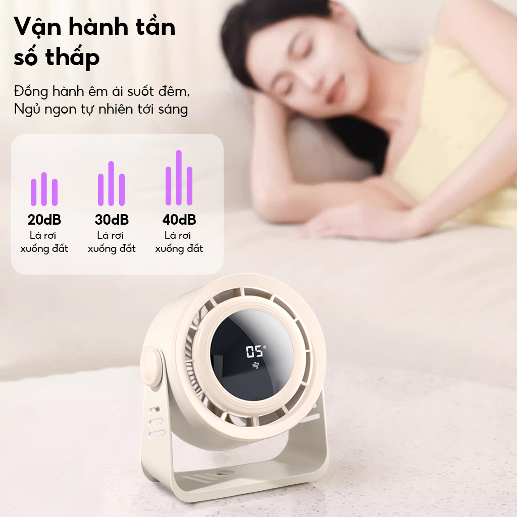 Quạt Bàn/Quạt Kẹp ONR Siêu Pin - 100 Cấp Gió Turbo, Màn Hình LED, Gió Mạnh Tiết Kiệm Điện, Thiết Kế Treo Tường