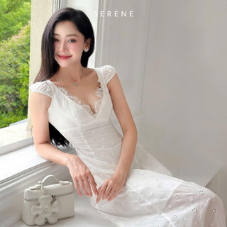 Váy LYRA ren thêu dáng dài ngọt ngào by Serene