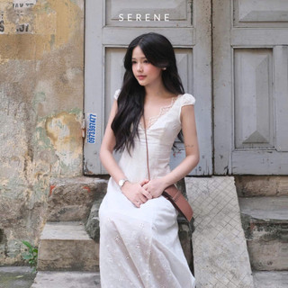 Váy LYRA ren thêu dáng dài ngọt ngào by Serene