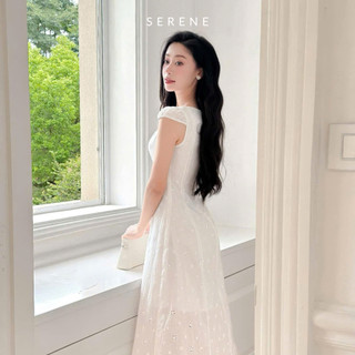 Váy LYRA ren thêu dáng dài ngọt ngào by Serene