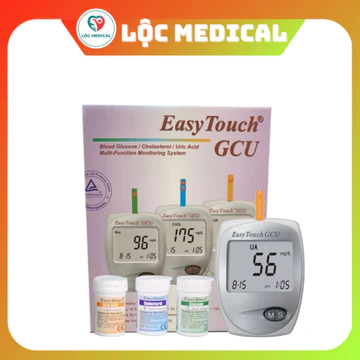 Máy Đo 3 trong 1 EasyTouch GCU Đo Đường Huyết,Mỡ Máu, Axít Uric (Gout) hoặc phân loại kèm que