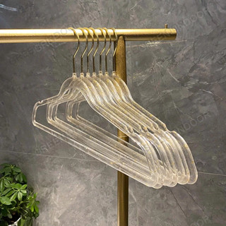 GREENSINDOOR Set 100 Móc Treo Quần Áo Bằng Nhựa Acrylic Trong Suốt Kim Tuyến Chống Trượt Xoay 360 Độ Đa Năng