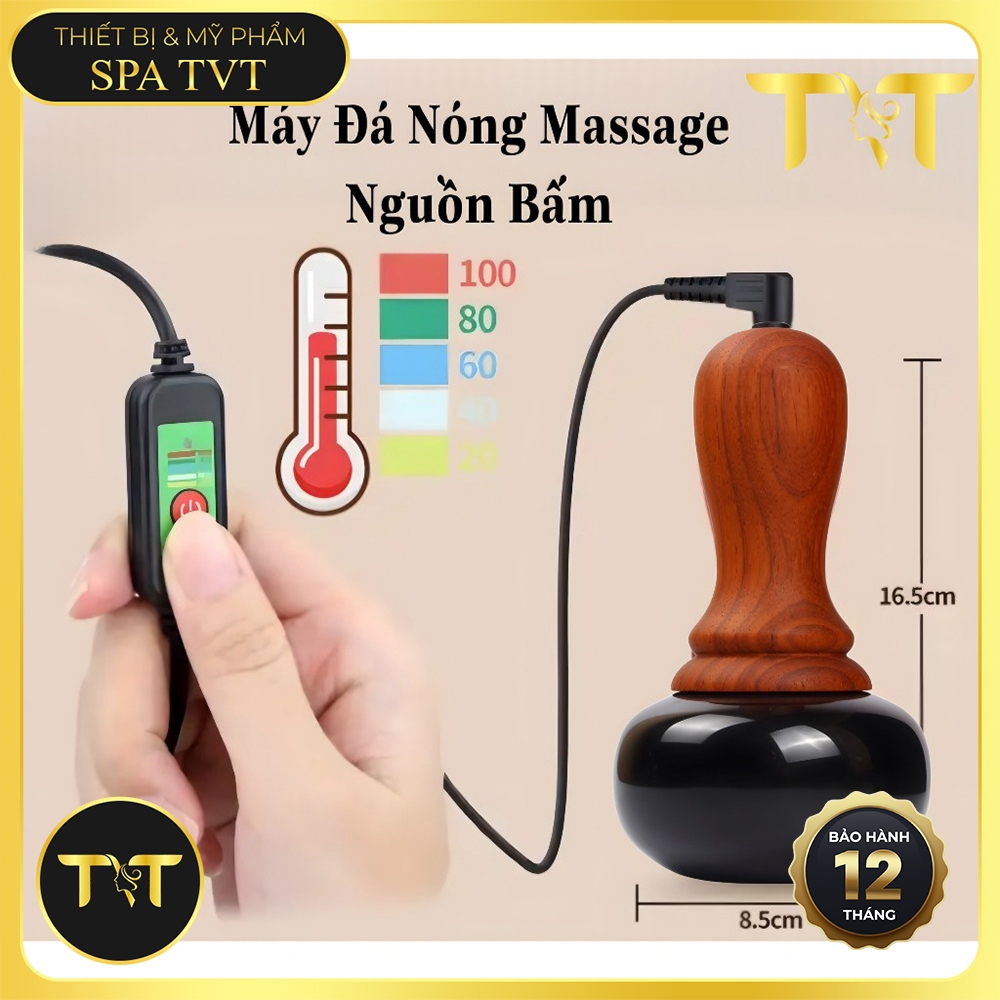 Máy Đá Nóng Nguồn Bấm 5 Mức Nhiệt, Massage Body, Hỗ Trợ Giảm Béo, Chải Thông Kinh Lạc BH 12 Tháng