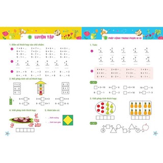 Sách- Bộ 2 Quyển Bé Học Toán Và Vở Bài Tập Toán Phát Triển Tư Duy Hành Trang Tự Tin Vào Lớp 1 Cho Bé Từ 5-6 Tuổi