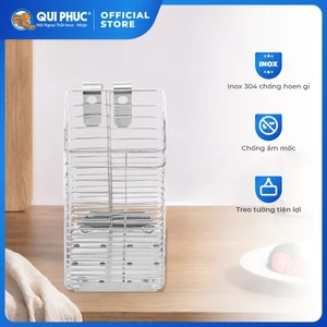 Ống đũa Win QUI PHÚC, 1-2-3 ngăn tiện lợi, inox 201 cao cấp, sáng bóng, đựng muỗng, đũa