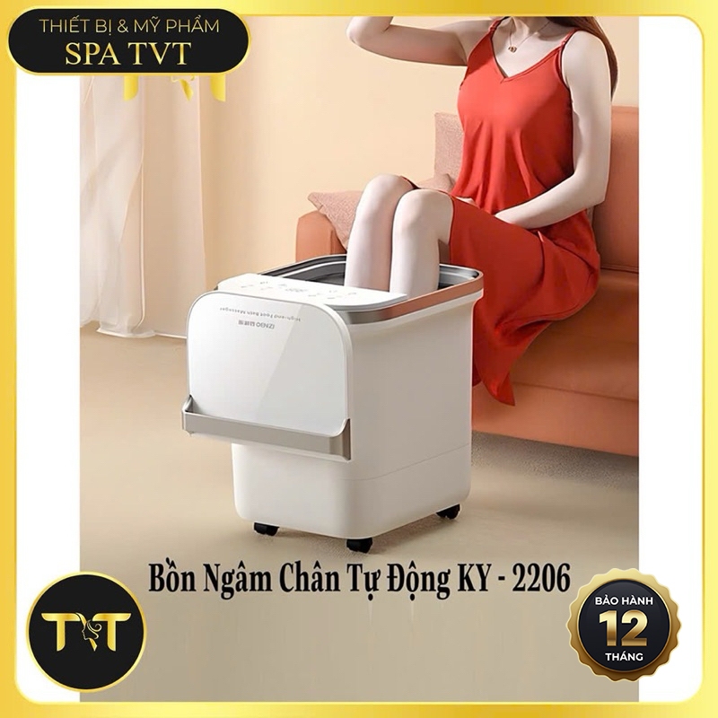 BỒN NGÂM CHÂN MASSAGE TỰ ĐỘNG B858 KY2101 KY2206, CON LĂN TỰ ĐỘNG, LÀM NÓNG NƯỚC, KHỬ KHUẨN