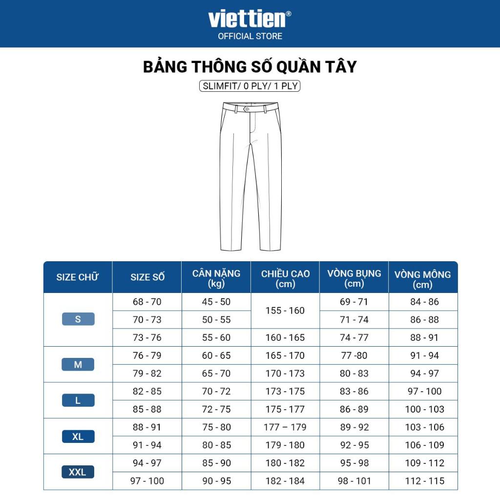 Quần Tây 0Ply VIETTIEN vải Polyester form REGULAR VT00000490