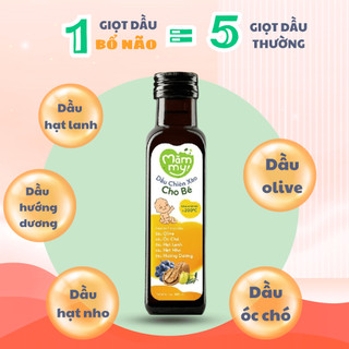 Dầu chiên xào cho bé Mămmy 100ml bổ sung Omega-3, Vitamin E, giữ trọn vẹn dinh dưỡng,chịu nhiệt tới 200 độ C