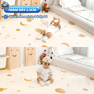 [NEW] Thảm Xốp Gấp Gọn Chính Hãng Pakey Dày 1.5CM, Thảm Chơi Cho Bé 2 Mặt Họa Tiết Ngộ Nghĩnh, Êm Ái Chống Trơn Trượt