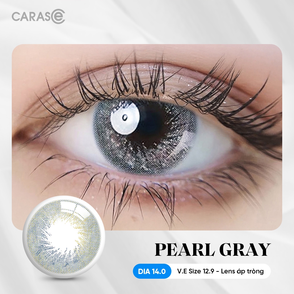 [1 chiếc] Kính áp tròng khoá ẩm 10H 3 tháng màu Pearl Brown, Pearl Gray, Selly Gray (Lens cận Outlet) -