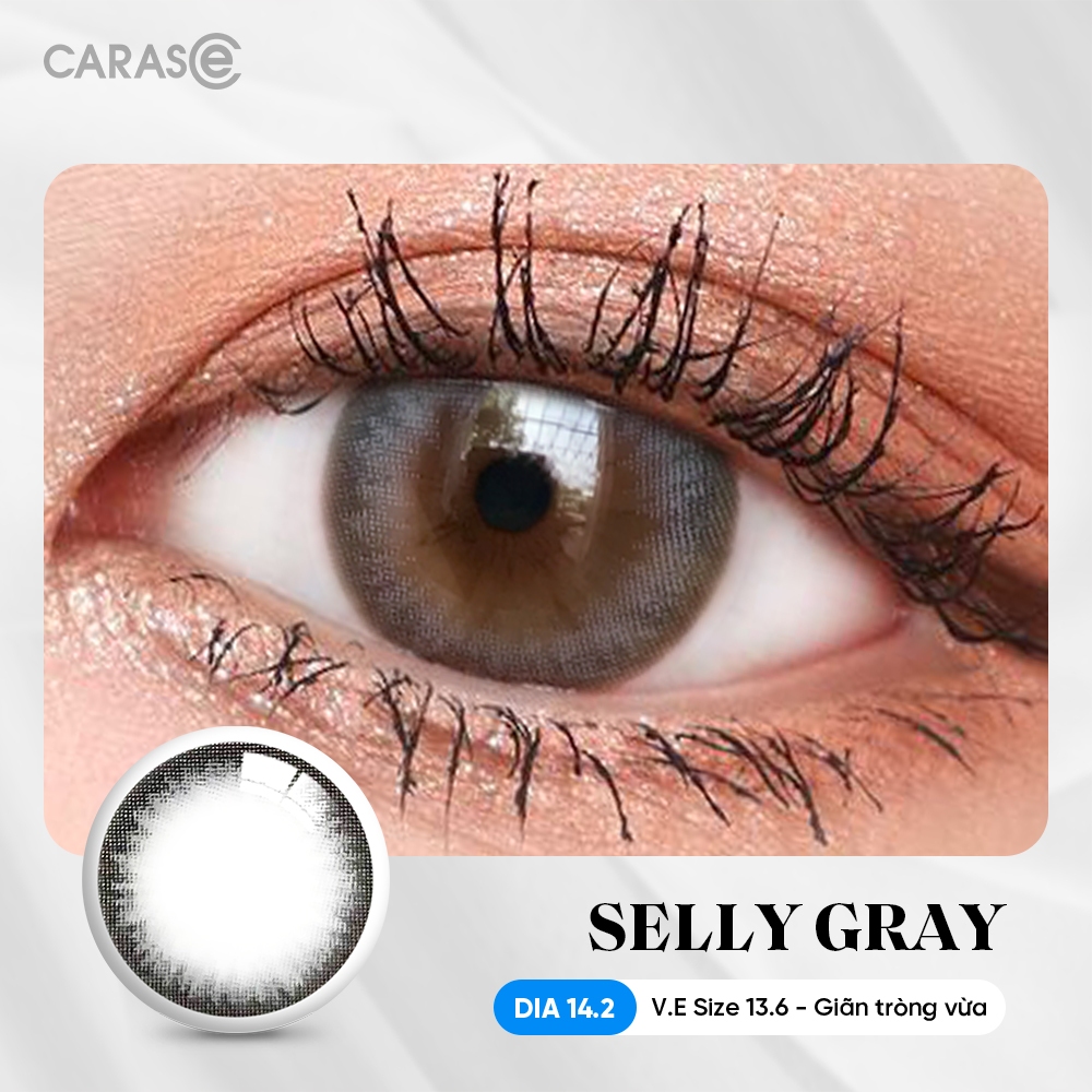 [1 chiếc] Kính áp tròng khoá ẩm 10H 3 tháng màu Pearl Brown, Pearl Gray, Selly Gray (Lens cận Outlet) -