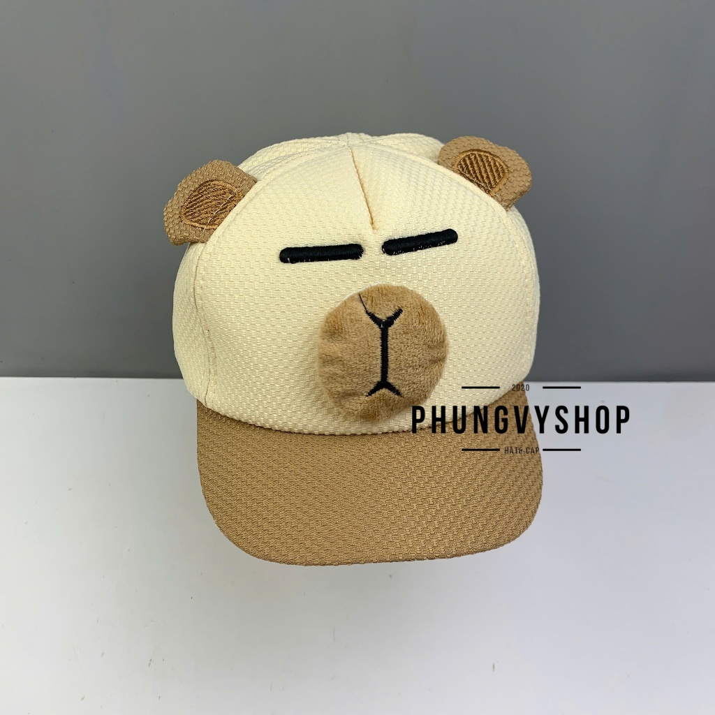 Bé 1-2 TUỔI/ Mũ nón lưỡi trai trẻ em gái trai phungvyshop- / Kết nhí GẤU CÁU /