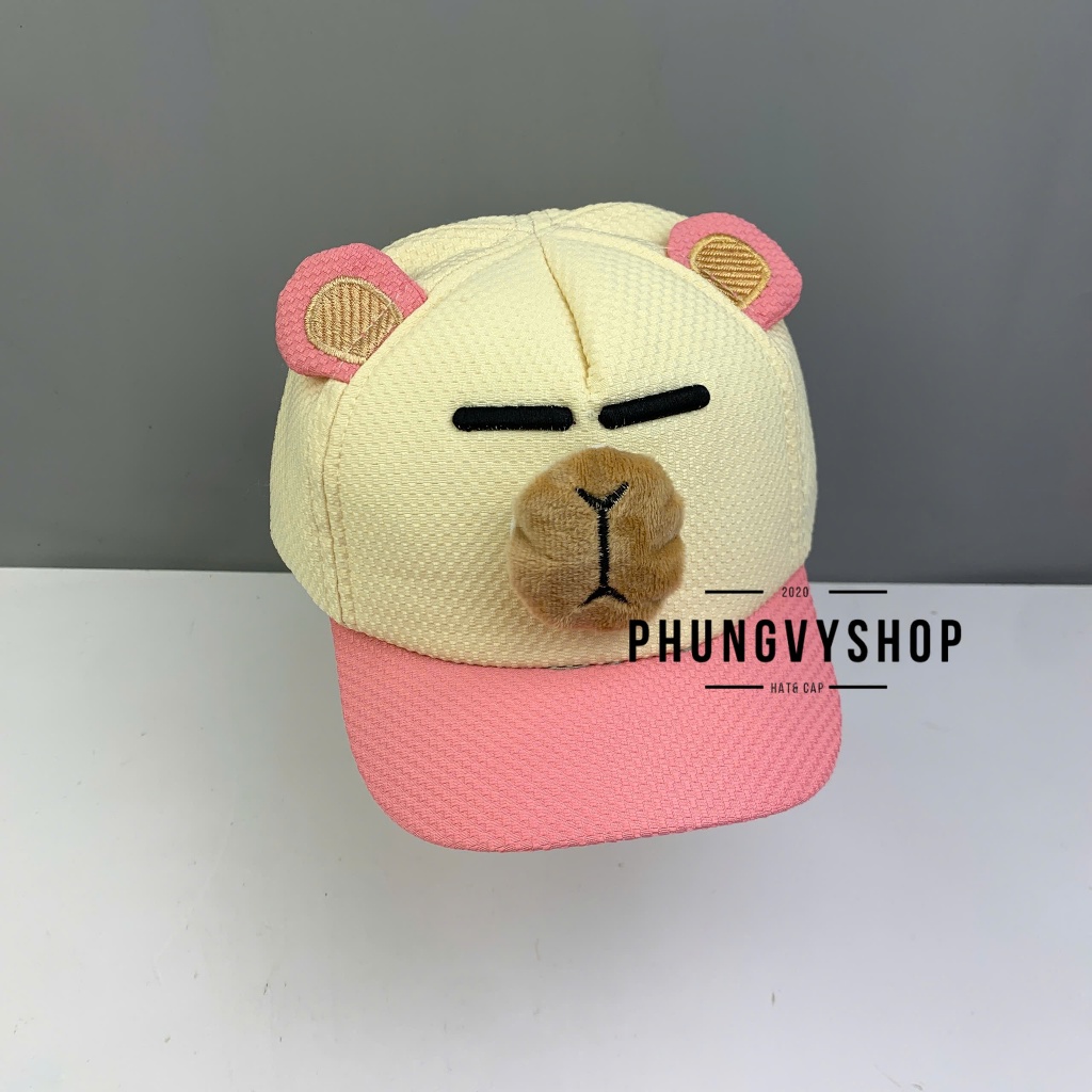 Bé 1-2 TUỔI/ Mũ nón lưỡi trai trẻ em gái trai phungvyshop- / Kết nhí GẤU CÁU /