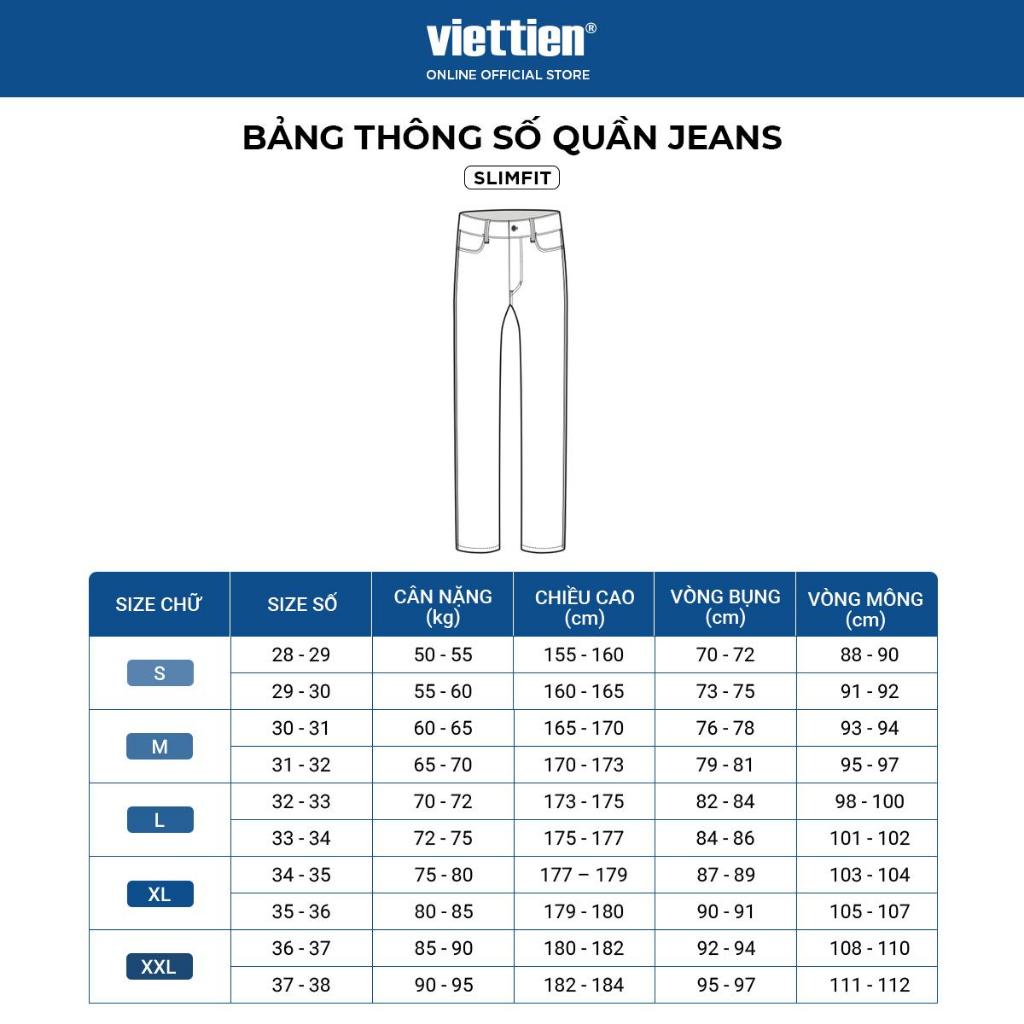 Quần Jean VIETTIEN SMART CASUAL vải Cotton phom REGULAR VT00000431