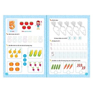 Sách Mầm Non- Bé Chinh Phục Toán Học Tư Duy- Sáng Tạo ( Phiên Bản Mới) 100 Trang