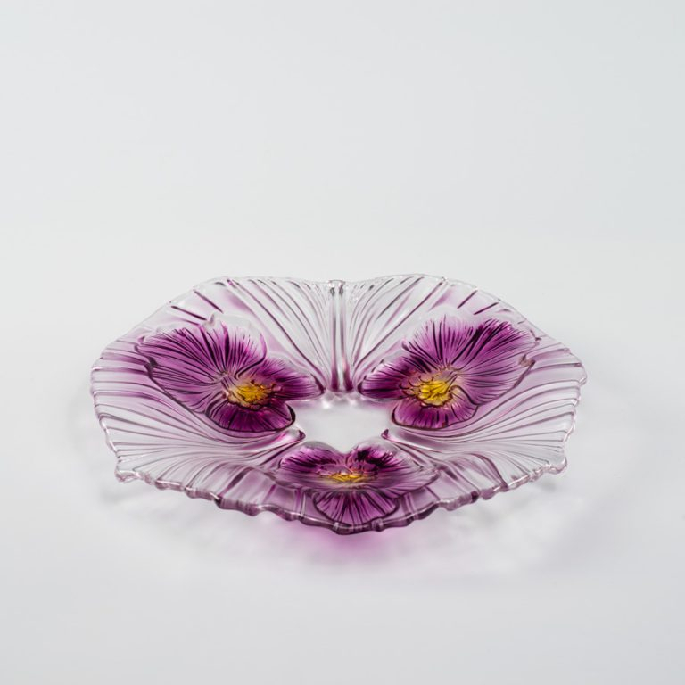 Bát, Đĩa Thủy Tinh Màu Tím Thả Hoa, Đựng Hoa Quả Walther-Glas Miranda Violet Yellow | Thái Dương Gia